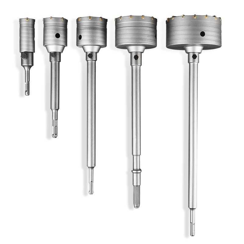 。水泥可调式墙砖转换头钻头打孔圆孔加长杆冲击钻墙体开孔器50