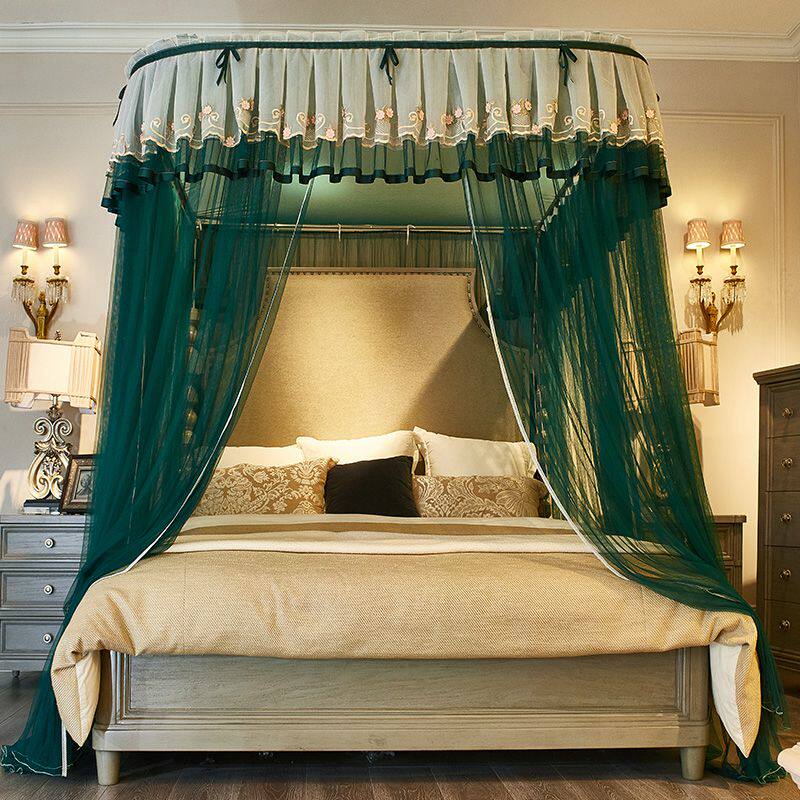 新款导轨蚊帐加密加厚 u型轨道家用1.5米双人1.8*2.2m床1.2公主风