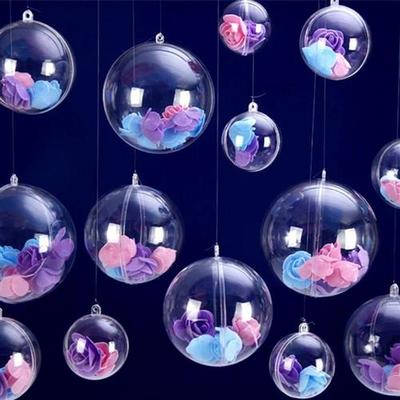 新透明塑料圆球空心球节日结婚商场悬吊式天花板吊球耶诞球中秋国
