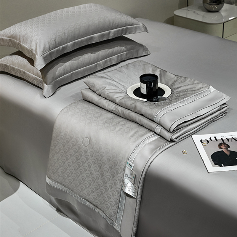 夏季高端140支天丝夏凉被四件套冰丝双人薄被可水洗空调被子被芯