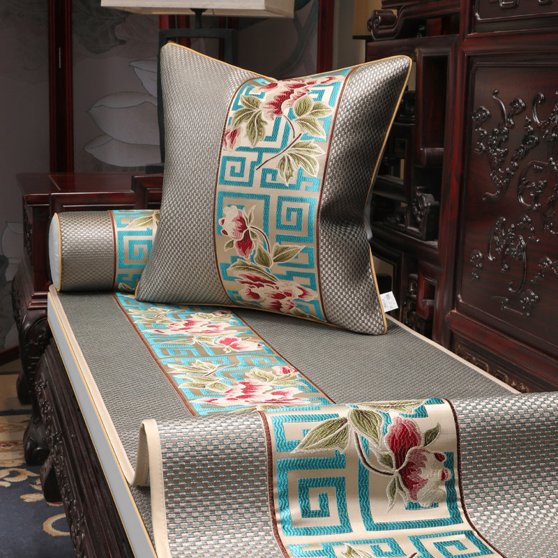 新中式红木沙发垫套罩坐垫冰丝藤席沙发盖布防滑沙发垫夏季夏天款,居家布艺,沙发垫,淘宝优惠券,粉丝福利购,淘宝优惠卷