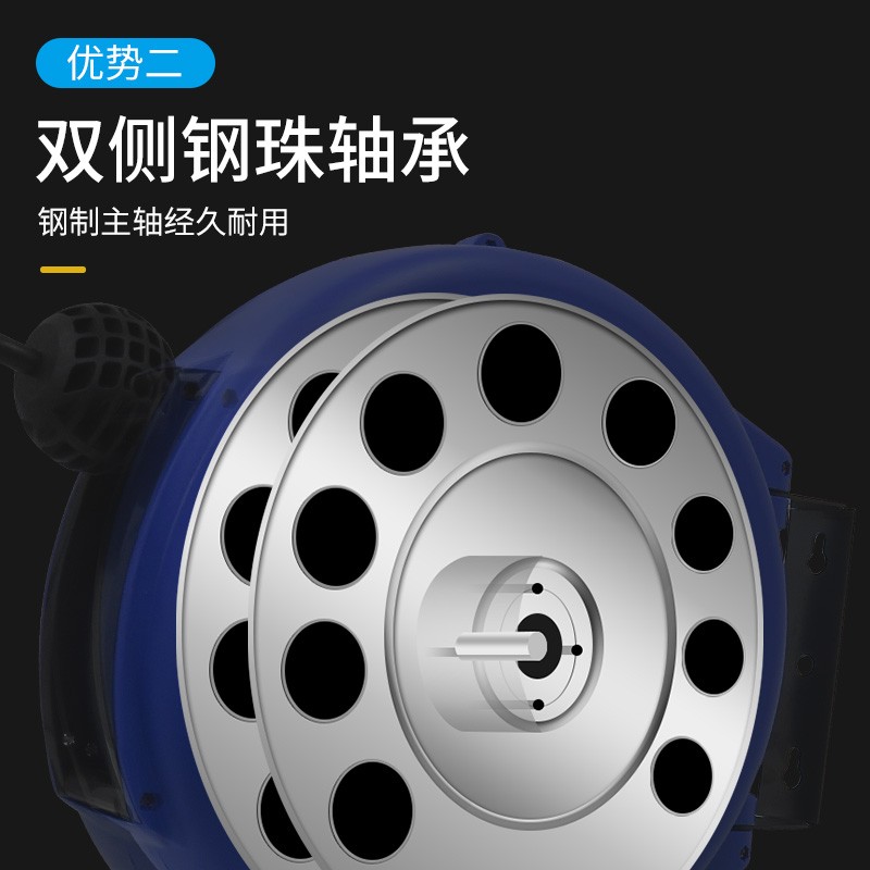 电鼓卷线器自动伸缩卷线器国标铜芯电缆收线器汽修洗车线鼓卷管器