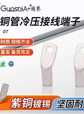 铜线耳铜鼻子DT35-8电缆金属电机专用接线端子冷压端子紫铜管端子