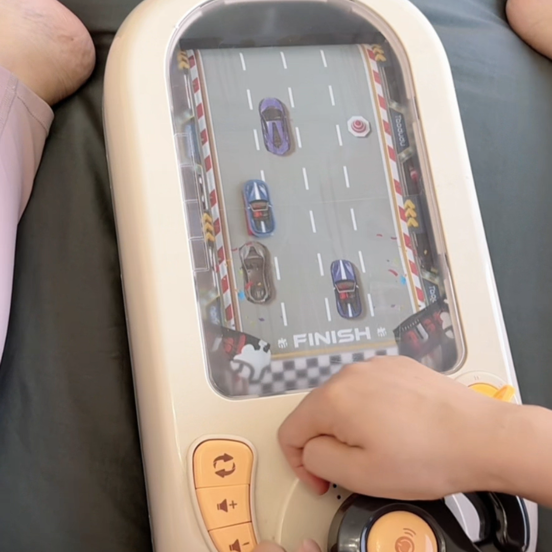 抖音同款儿童益智赛车闯关大冒险电动游戏机模拟驾驶方向盘玩具车