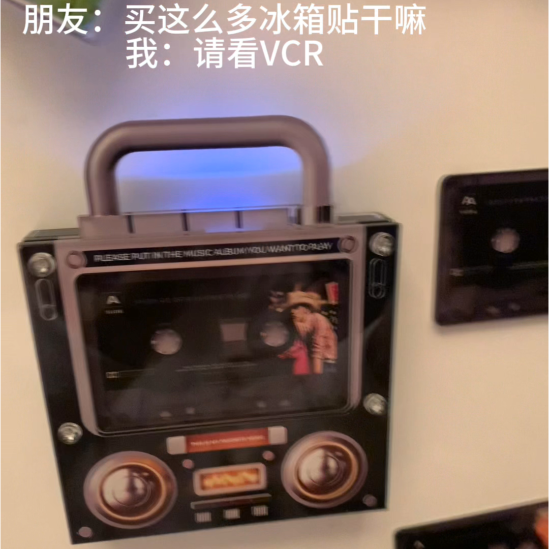 周杰伦NFC磁带造型音乐磁吸冰箱贴NFC感应自动播放歌曲亚克力摆件