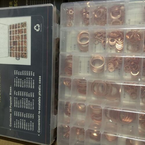 铜环工具箱 铜环箱 紫铜圈工具盒 紫铜垫片套装350pc568pc813080