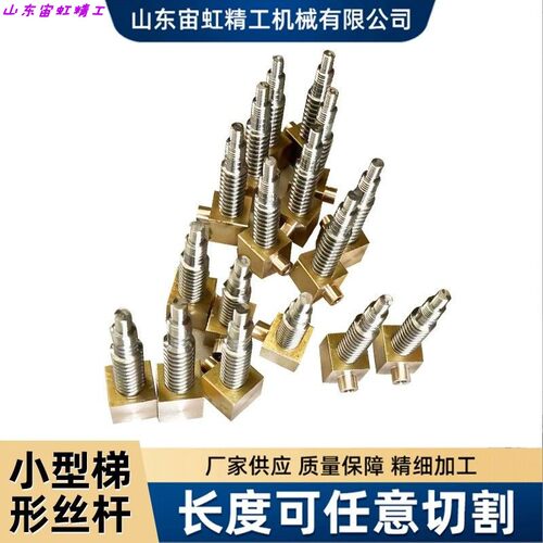 非标梯形丝杆铜螺母加工正反牙丝杠45号传动丝杠Tr10-20-30