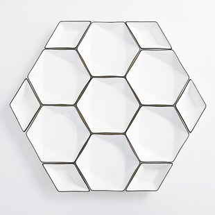 六角拼盘餐具盘子年夜饭家庭拼盘成套的方桌新年套装过年团圆组合