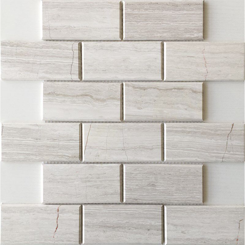 灰色大理石马赛克瓷砖浴室阳台石材灰木纹倒边吧台背景墙卫生间