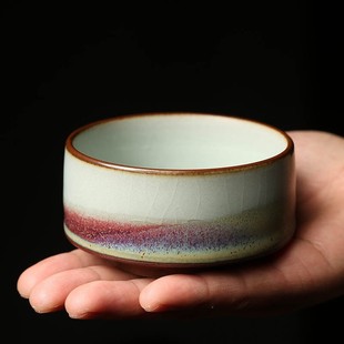 河南禹州名家任晓飞碳烧春风秋月大号品茗杯钧瓷主人杯喝茶杯钧窑