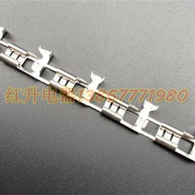 6.3旗形插簧弯头 连带直带接插件 线耳 4000只/1盘 0.5MM