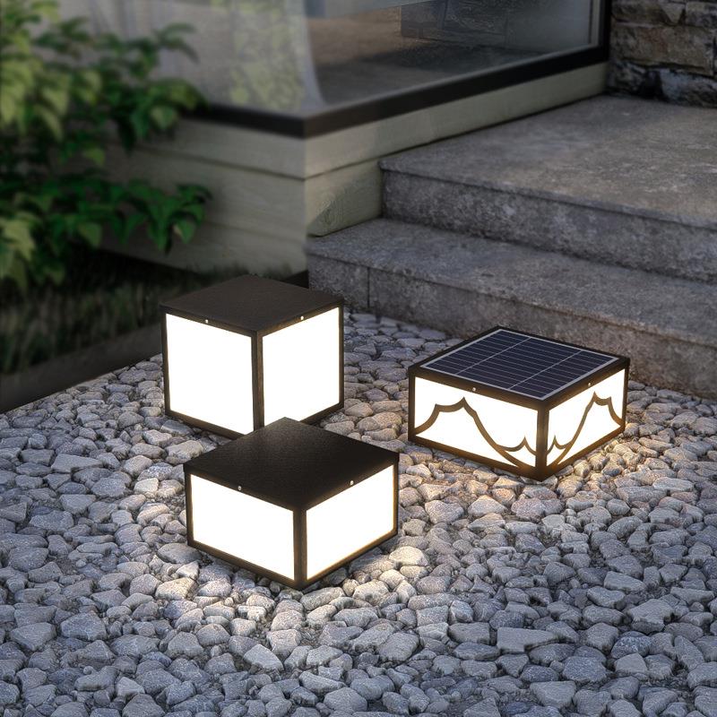 太阳能户外柱头灯 防水院子大门柱灯LED别墅庭院围墙柱子灯新农村