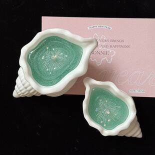 海洋烟花海螺香薰蜡烛氛围感创意香氛礼盒果冻蜡贝壳海星手工蜡烛