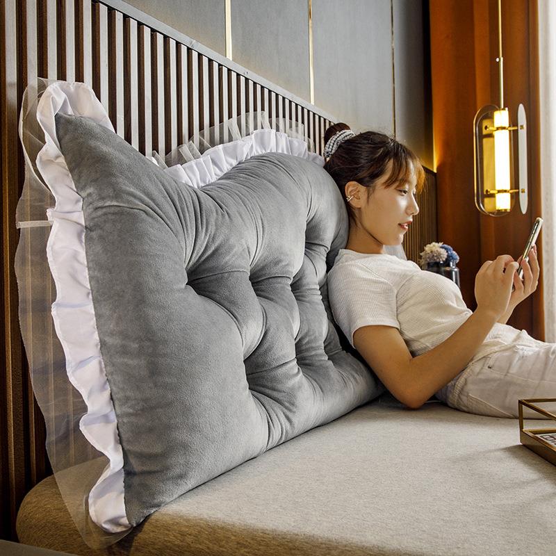 可爱床头靠垫学生宿舍卧室靠背护腰枕居家榻榻米软包沙发靠枕侧睡