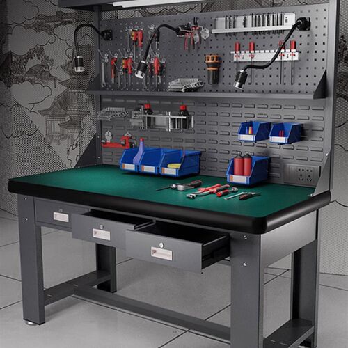 阿特姆重型防静电工作台不锈钢钳工台电工实验模型车间操作检验桌