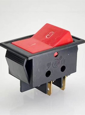 大翘板开关砂轮机台钻开关红色6A 220V HJ3-10/2面板40*26m 罗山
