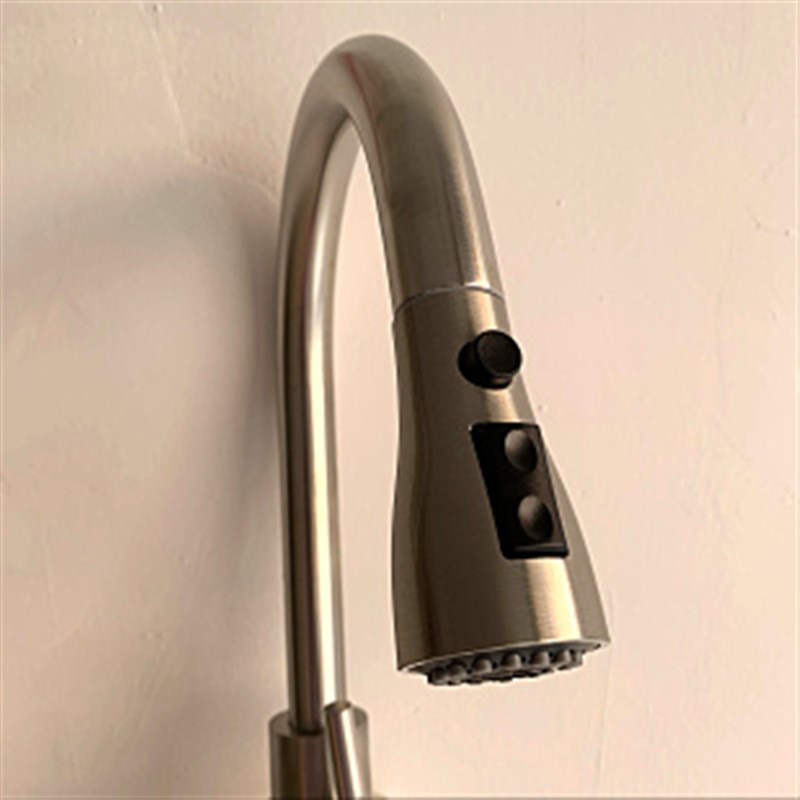 埃美柯 厨房龙头洗碗池水槽冷热水带管伸缩不锈钢抽拉式XG197