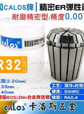 德国CALOS精密型ER32筒夹高速夹头数控刀柄铣床雕刻机2-20mm0.007