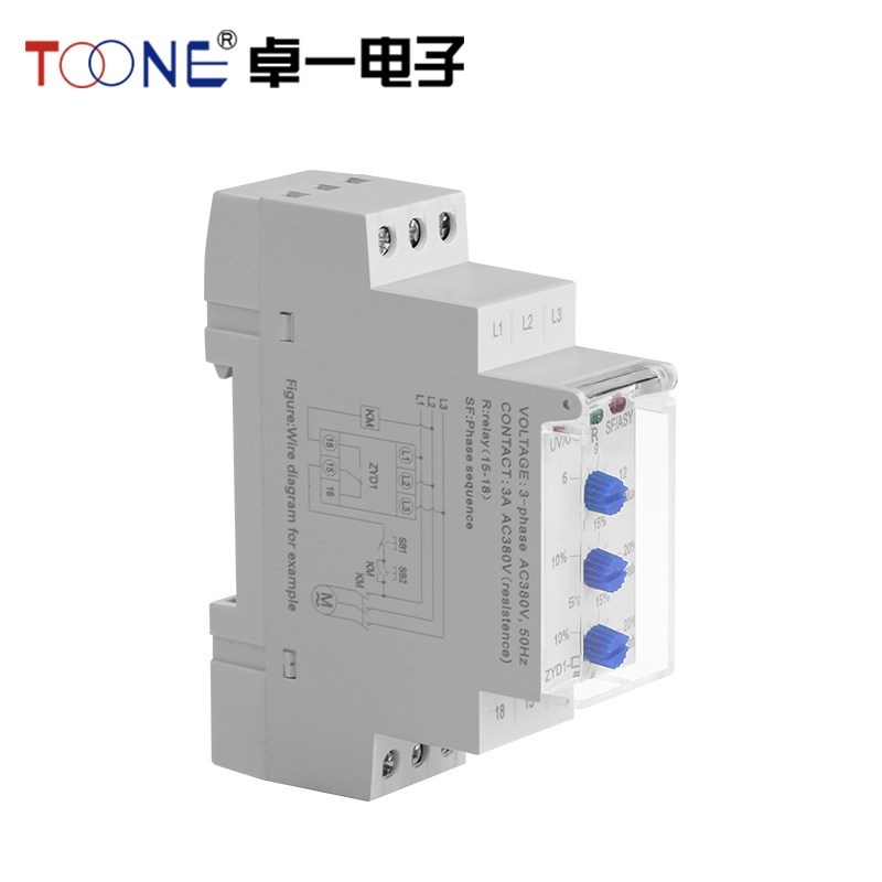卓一ZYD1-D断错缺相序电梯水泵三相器电源监测保护继电器DR6 XJ12