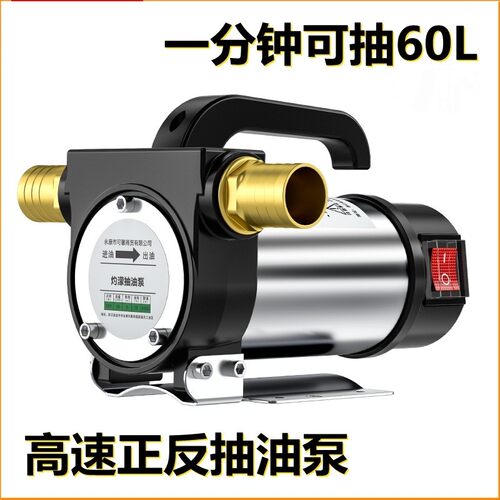 电动抽油泵12V24V正反转220V伏自吸泵直流柴油泵加油机抽油器