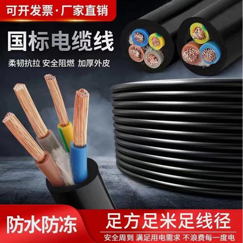 德国进口国标电缆线两相三相2心3心4心1.5 2.5 4 610平方工地阻燃