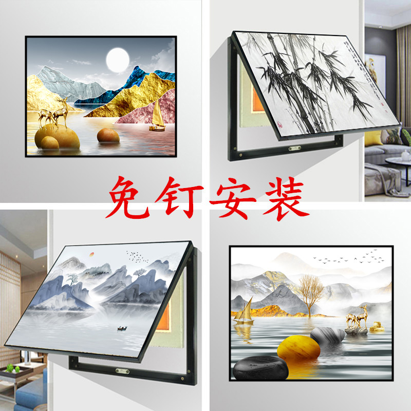 遮挡电表箱装饰画配电箱网线电闸箱空气开关盒子装挂X画创意免打