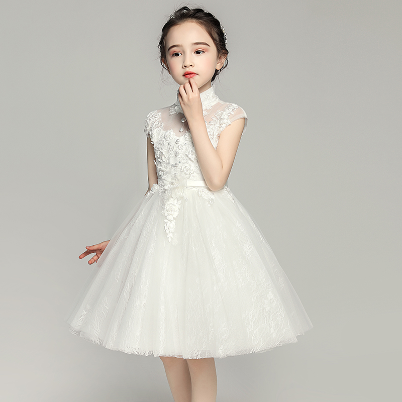 女童公主裙蓬蓬纱晚m礼服儿童生日婚纱小花童主持人走秀钢琴演出