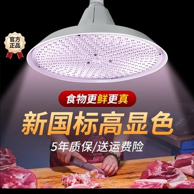 2024新款新国标led生鲜灯鲜猪肉隐形红熟食海鲜水Z果白光市场