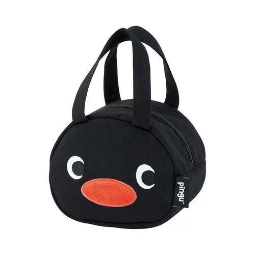 日系小众可爱Pingu 企鹅卡通毛绒零钱包便携式便当包手提包个性