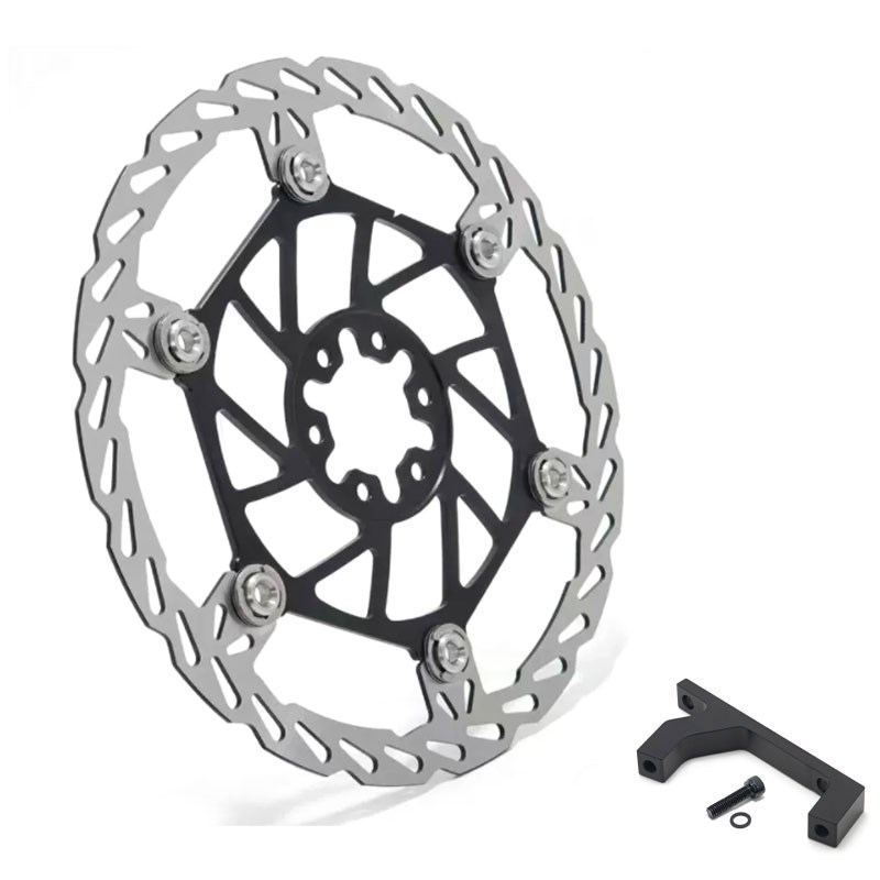 适配虬龙轻蜂X/S无损改装220/250mm浮动刹车盘 带转接码 刹车卡钳