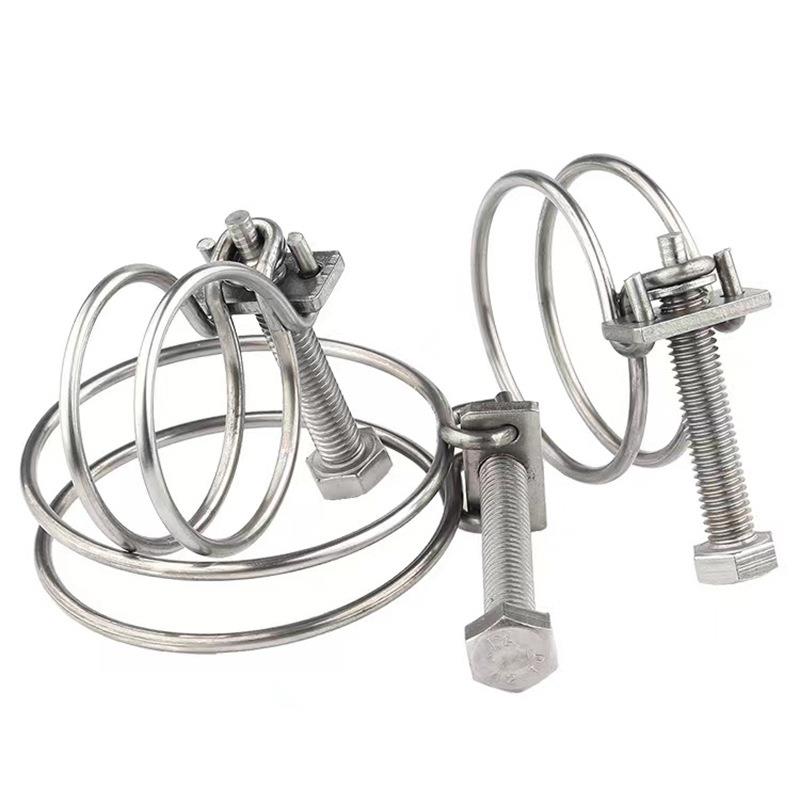 04不锈钢双钢丝喉箍 钢丝箍 卡箍 管夹/管卡子水管煤气管夹抱箍