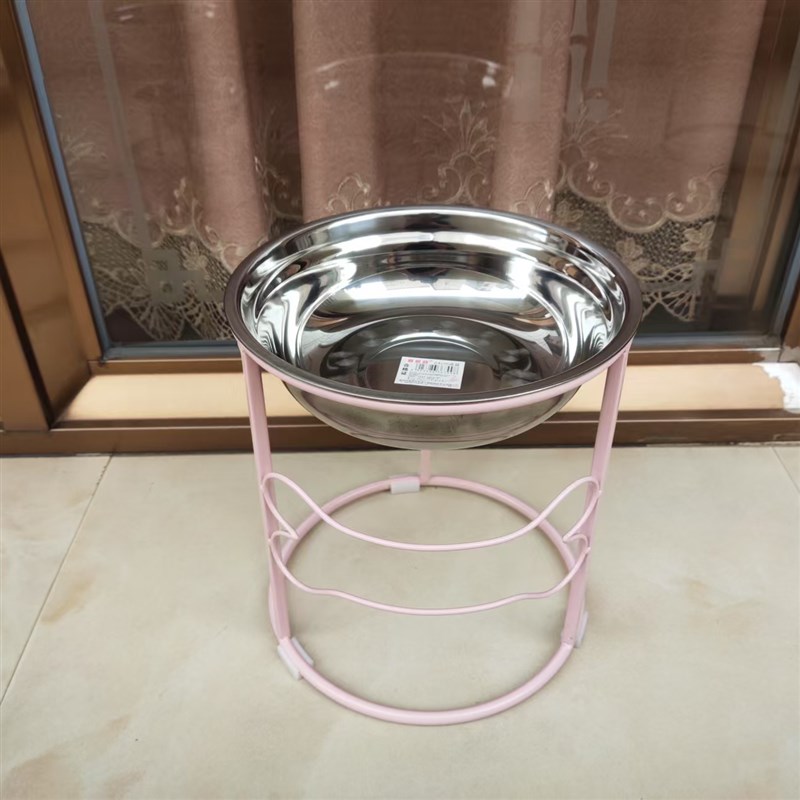 铁艺单盆狗食物i盆架宠物单碗支架狗碗猫碗萨摩耶泰迪小中大型犬