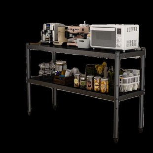 厨房置物架落地j收纳架两层微波炉烤箱架家用储物三层多层收纳架