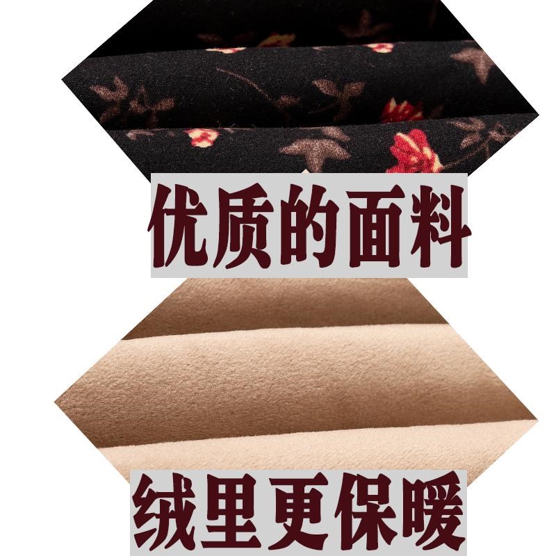 驼绒棉袄套装女中老年人加t绒立领居家保暖衣妈妈装宽松大码两件