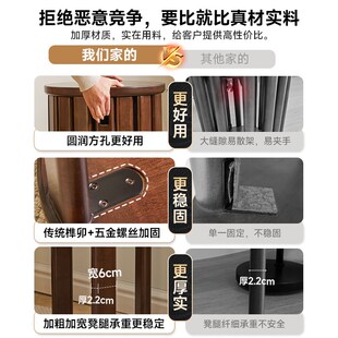 实木凳子可叠放圆凳家用叠叠乐客厅备用椅子O堆叠板凳组合凳餐桌
