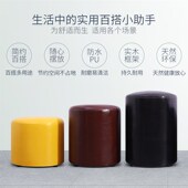 小凳子家用试衣间换鞋 凳矮凳子客厅E小板凳皮凳子圆凳小皮墩沙发