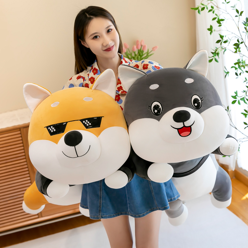 哈士奇公仔毛绒玩具二哈抱枕趴睡枕床上玩偶大号X狗布娃娃礼品