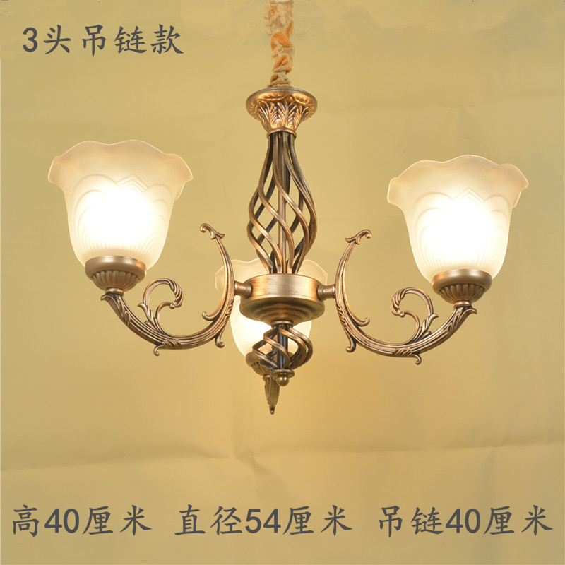 欧式铁艺吊灯美式古铜色返古复古D客厅餐厅卧室店铺商用灯饰灯具