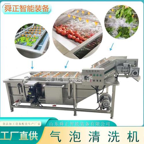 气泡清洗机 大型蔬菜水果压喷淋清洗线 全自动净菜加工设备