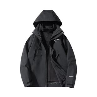 潮流休闲连帽防风夹克JP2368 春秋款 JEEP SPIRIT冲锋上衣外套男士