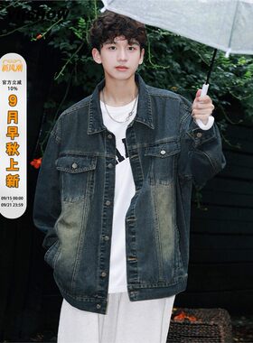 VIISHOW美式覆古牛仔外套