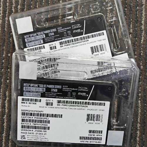 {议价}全新英特尔傲腾 P4800X 375GB U.2企业级SSD{可维修}