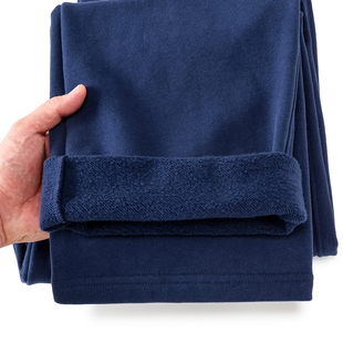 宽松直筒运动保暖长裤 加绒休闲裤 子 男女冬季 500克重磅一体绒卫裤