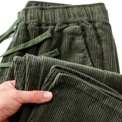 三伦100%纯棉灯芯绒休闲裤