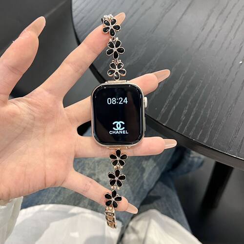 五瓣花金属链条适用荣耀亲选Rossini 2iHaylou Watch金属轻奢表带