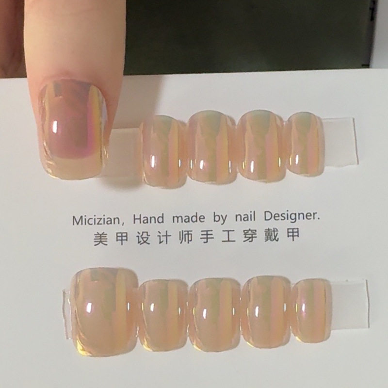 【极光裸色】猫眼纯手工穿戴甲指甲贴片美甲假指甲5001#超薄,彩妆/香水/美妆工具,穿戴甲/甲片,淘宝优惠券,粉丝福利购,淘宝优惠卷