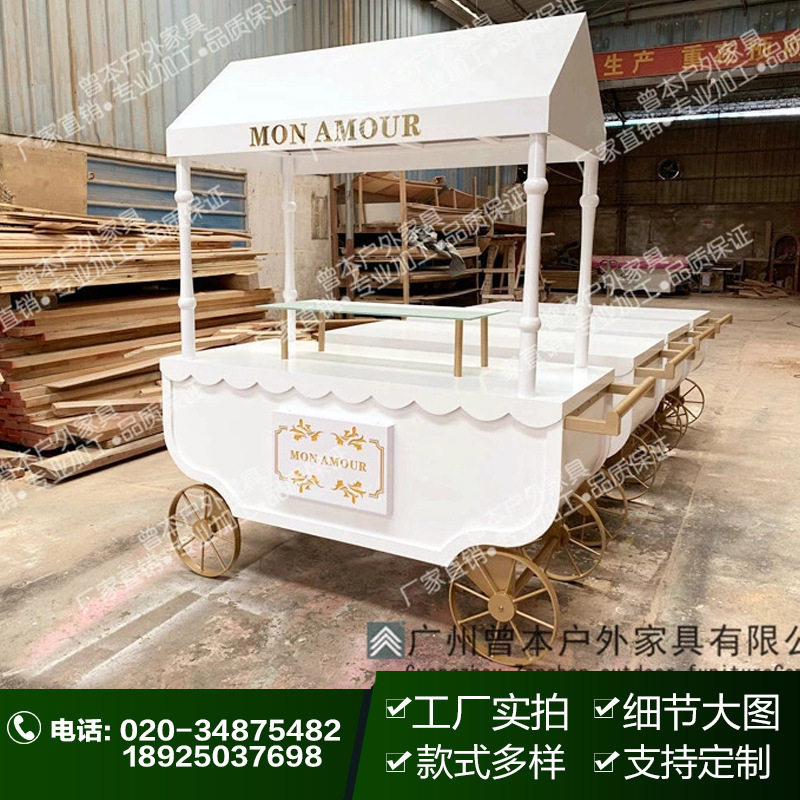 厂家直销外销流动售卖车组装防腐木售货车热销商场景区木售货车