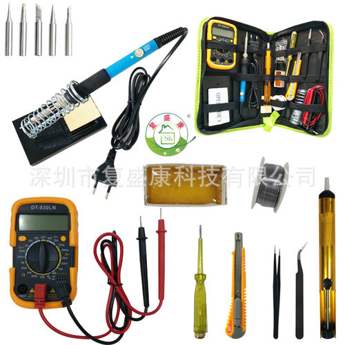电烙铁套装工具包带DT-830LN万用表  焊接工具套装  内热式电焊笔