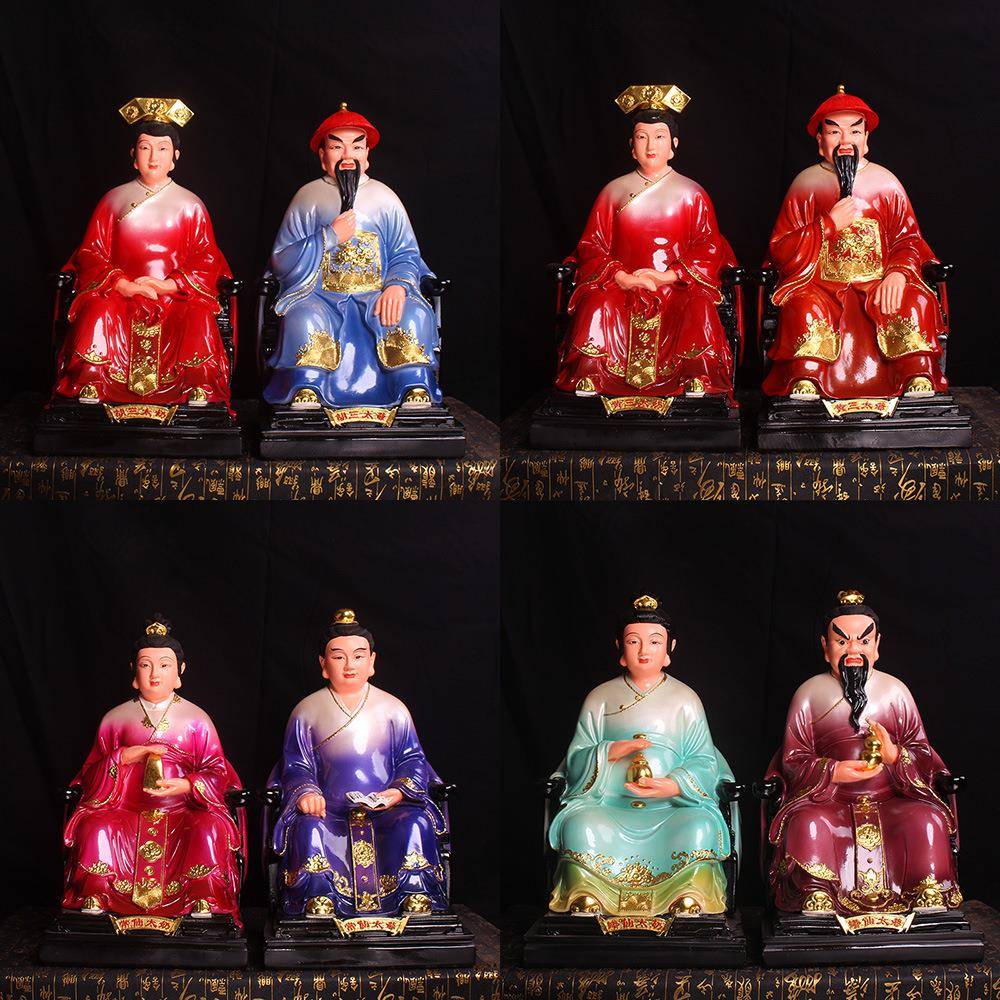胡三太爷太奶神像1924英寸树脂彩绘亮光珍珠彩铜彩黄三常仙像摆件