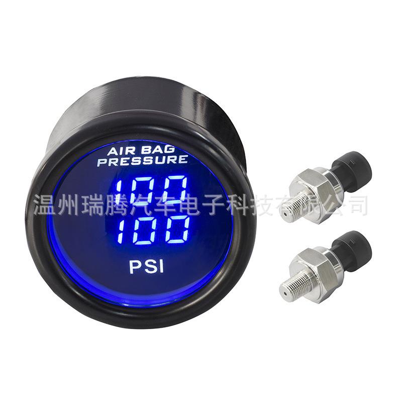 NPT1/8改装数字双屏套装表φ52mm2米线适用汽车/卡车/工程车